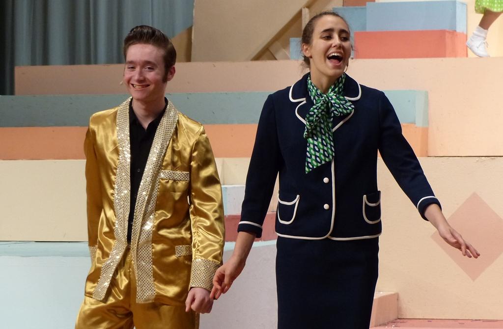 Chris Meyers as Conrad and Ani Challian as Rosie in the musical Bye Bye Birdie