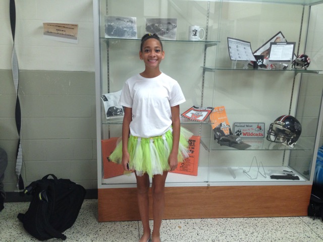 Freshman Olivia Teplitz-Crawford dressed as Tiana from The Princess and the Frog