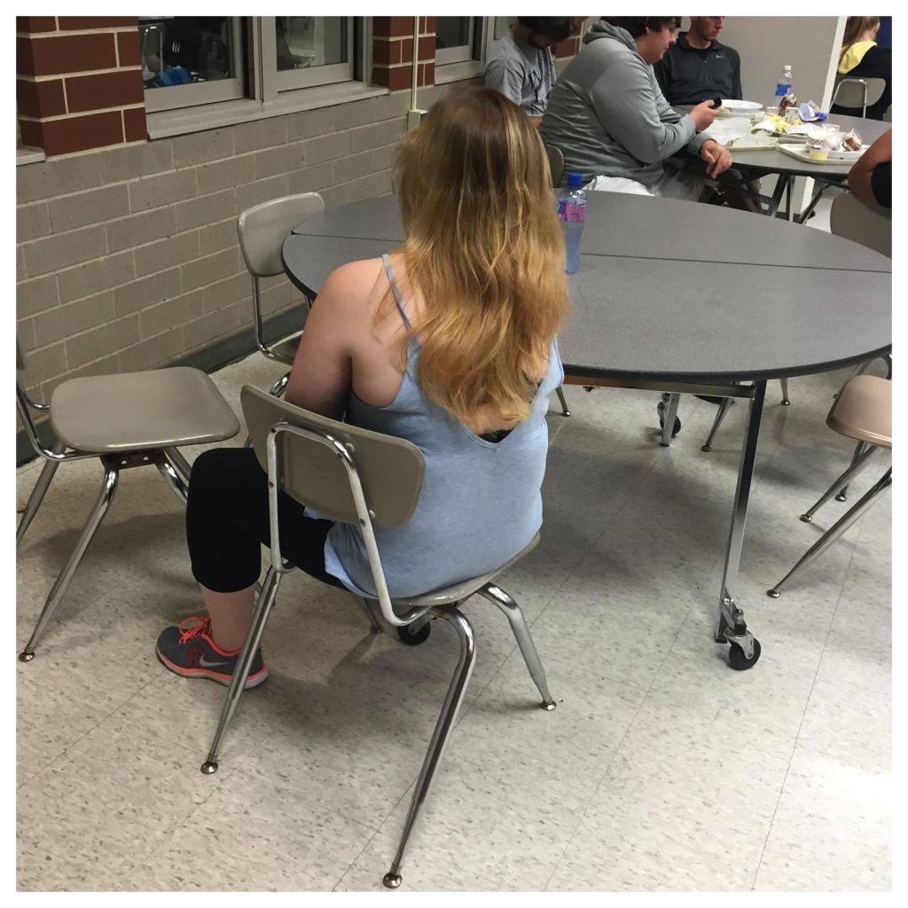       Anonymous Normal West student sits alone at lunch. People tend to be less outgoing when they are depressed. 