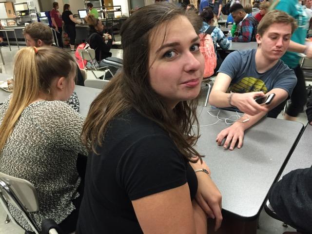 Hailey Hampton, a junior at Normal West, shared her opinion and reenacted sad Pepe. 