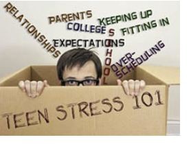 pictured here are some of the things that stress out high students the most