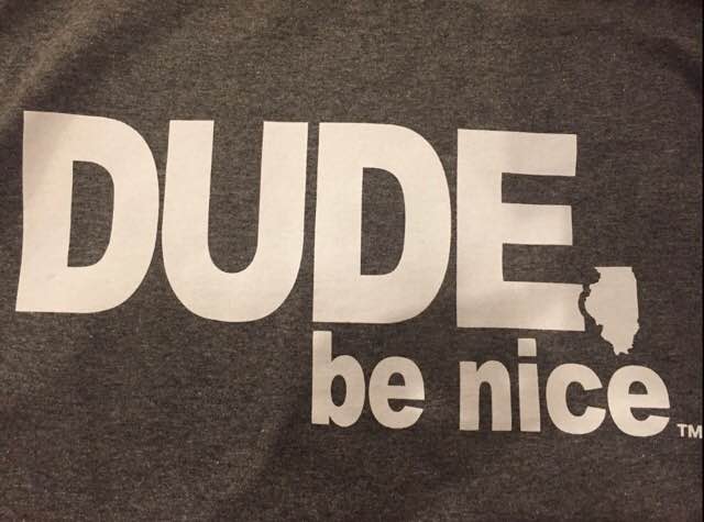 Dude. Be Nice created original shirts for the state of Illinois. These shirts are sold through Normal West FCCLA. 