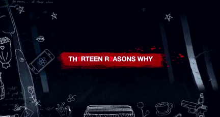 Opening screen for 13 Reasons Why on Netflix