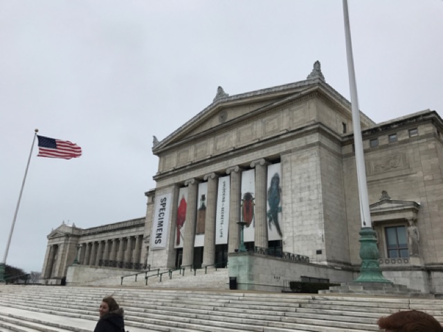 The entrance to the Field Museum in Chicago, one of the museums that offers free admission days. 