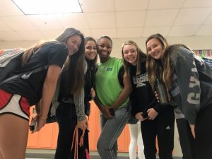 Normal West juniors standing together in the hallway answering questions about their favorite fall fashion trends. Pictured left to right: Danielle Flesher, Anna Bankston, Janyah Creer, Kaitlyn Hardin and Ali Martin.