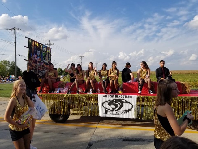 The Normal West Dance Team at the Homecoming Parade 2018.