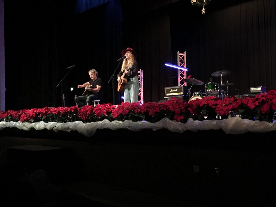 Leah Marlene performs songs from her new EP in the West auditorium last Friday.