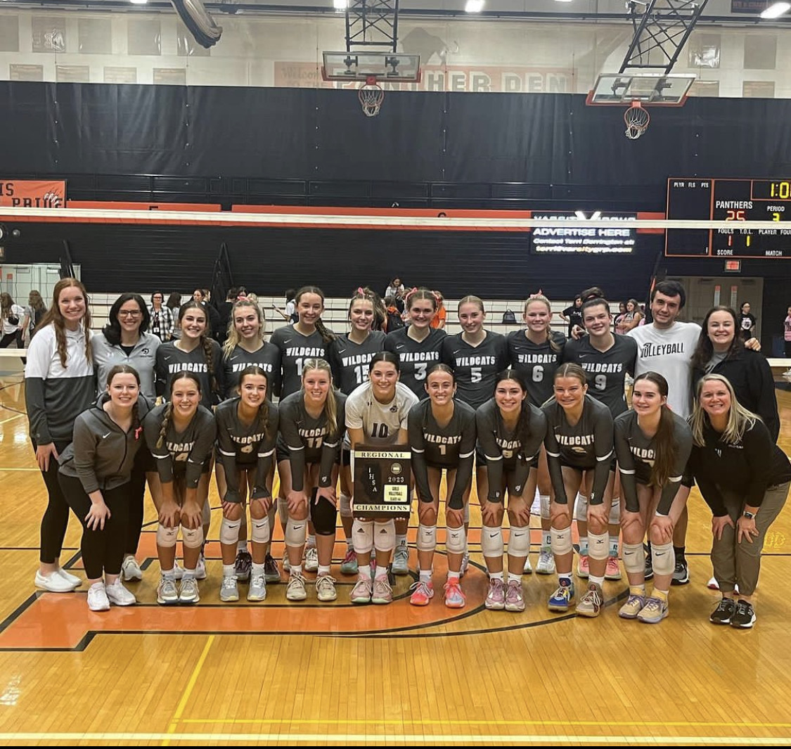 The Normal West volleyball team won their 3rd straight regional championship last night. They will play in Pekin on Tuesday, October 31 for the Sectional semifinal game.
