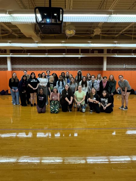 Above, the current Dance Fitness Class poses with their beloved teacher Mrs. Sharer-Barbee. Consider signing up for this elective course for a fun, alternate option as a PE credit!
