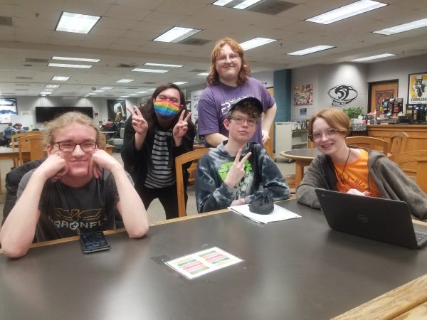 One of many groups who meet every Tuesday to play D&D. From Left to right the players are Jack Jones, Ashley Gonzales, Ty Berry, Aiden Martin, Lauren May