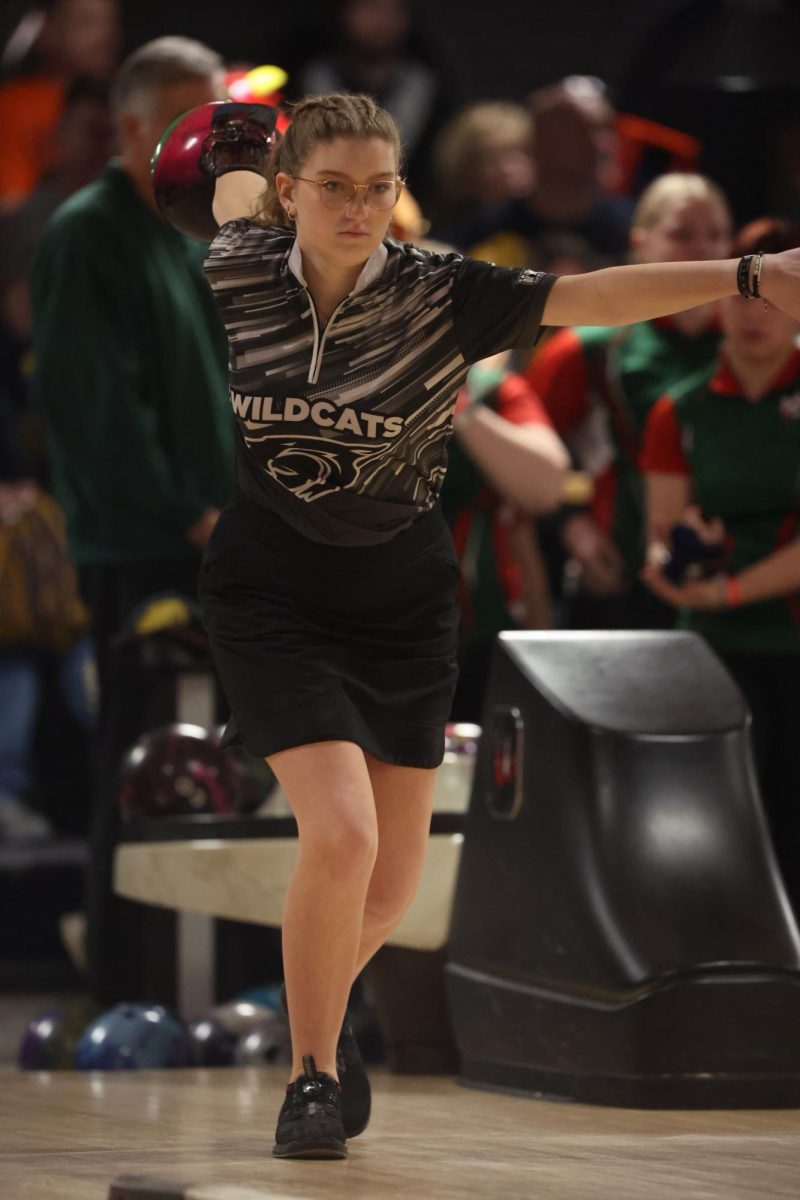 West+Senior+Faith+Sprout+is+the+first+Wildcat+to+make+Day+2+of+the+IHSA+Bowling+State+Finals.+Sprout+looks+forward+to+continuing+her+bowling+career+Mount+Mercy+University+next+season.%0A%0A
