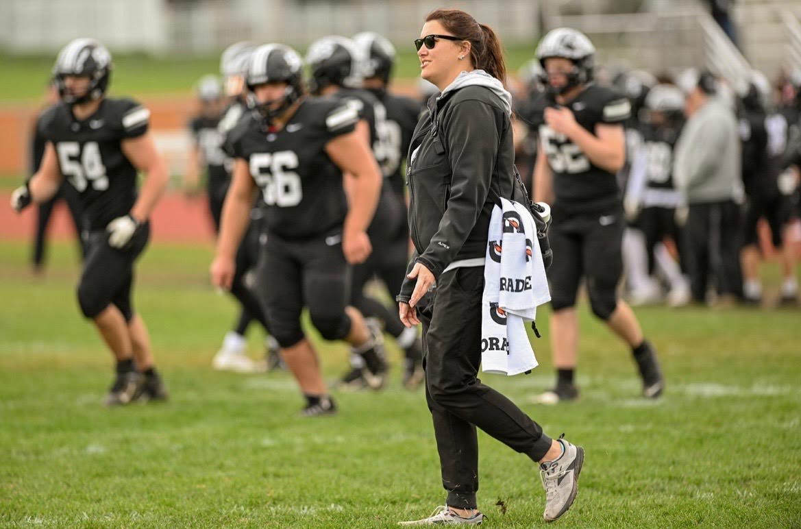 Normal West’s Athletic Trainer, Colleen Daniels has worked at West for 10 years. Her role here at West should be an inspiration to students who are interested in sports medicine. You'll see Daniels on the sidelines or courtside of every home athletic event, and you may even see her on the sideline of various away games, especially during the football season.
