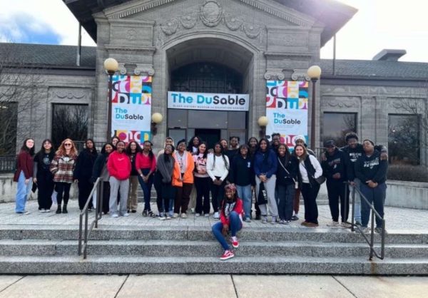 West’s Black Student Union got the opportunity to visit the DuSable Black History Museum and Education Center for Black History Month recently. Above, the group poses after enjoying the visit and each other’s company..
