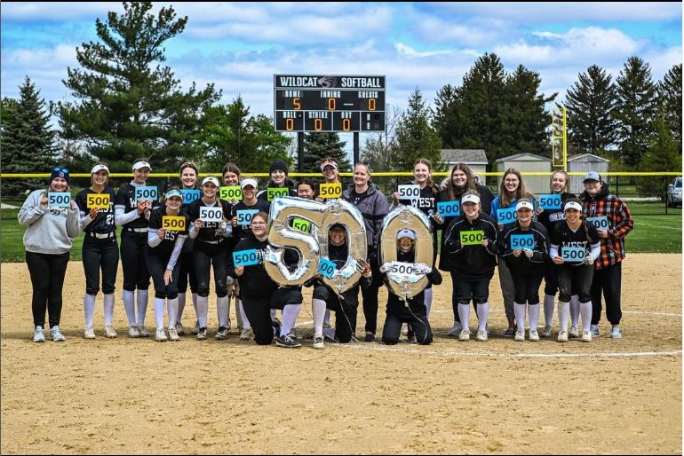 West+softball+head+coach+April+Schermann+celebrated+her+500th+win+on+Saturday%2C+April+20.+Schermann+has+a+storied+career+here+at+West%2C+and+she+and+the+2024+Wildcats+hope+to+build+some+momentum+as+the+postseason+enars.+