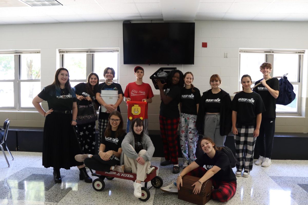 Thursday's underclassmen theme was West spirit / pajama day. The seniors dressed up as Adam Sandler & used anything but a backpack. It was a very fun day of people carrying their books and materials in various pots & pans, mini fridges suitcases, and even a small remote control car. 