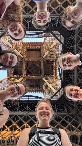 Normal West French Teacher, Brandee Klieber took a group of French students on a trip of a lifetime this past summer when they visited a variety of famous spots in the country of France. A clear favorite was visiting the Eifel Tower, as shown in the posed photo.