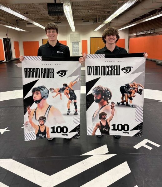 Seniors Abe Rader and Dylan McGrew both recently hit their 100-win career milestone. They are wrestling partners at practice and have worked hard both in season and through the offseason to reach this point.