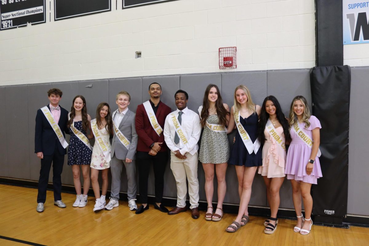 The 2025 Prom Court is Josh Edmonson, Abby Jorzckak, Mason Wood, Kayden Gonzalez, Jrue Mangruem, Ella Sommer, Nyomi Kim, Olivia Ziemer, Dane Schlipmann, and Delilah Bosola. The two prom court winners will be announced tomorrow  (May 3) at Prom.