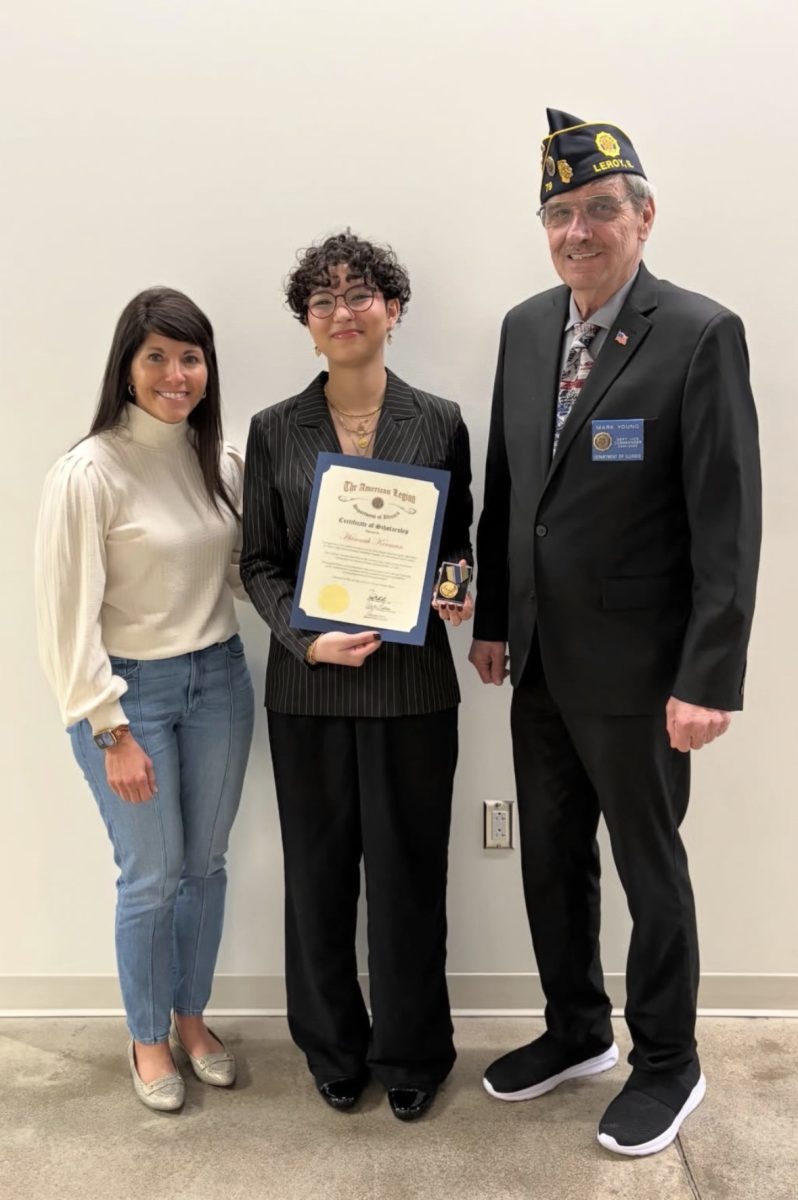 Senior Hannah Kerman has always had a passion for speech. Recently, she competed in an American Legion Competition, where she placed third and received $1200.