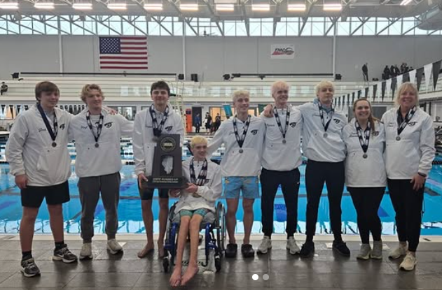 The Normal West boys swim and dive team had a historic end to their season, placing 2nd at the state meet. Freshman Ethan Rocke led the charge with his 4-state titles in the AWD division of the meet.