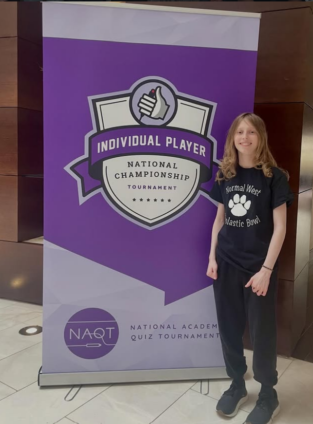 Junior Sylvia Crouch competed in the Individual Player National Championship Tournament IPNCT on April 12, finishing in the top third in both Literature and Current Events and finishing 26th (out of 302) in Math and Science.
