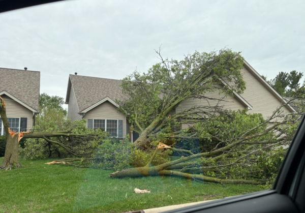 On April 17, Bloomington-Normal was hit with an EF-1 tornado that did significant damage across town. Class of 2018 West graduate, Ben Young witnessed the damage and took this picture as proof. 